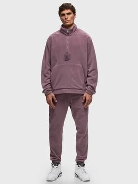 Jordan Essentials Fleece Men's Mauve Pullover Jogger Set